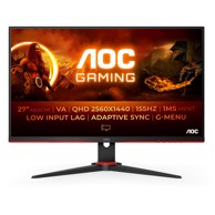 AOC Gaming Monitor G2 Q27G2E/BK QHD LED 27" (2560x1440) 155Hz 1ms 2xHDMI DP Black/Red